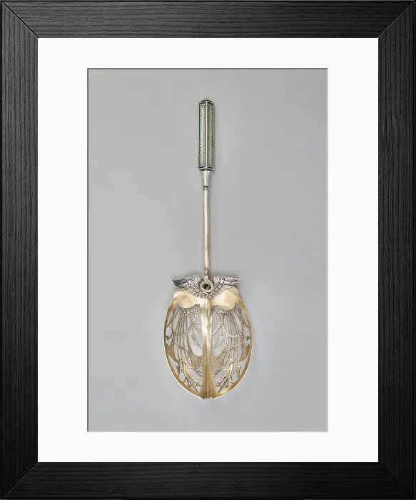 Framed Print : Isis pattern ice spoon, 1871. Creators: George Wilkinson, Gorham Manufacturing Company Framed Print : Isis pattern ice spoon, 1871. Creators: George Wilkinson, Gorham Manufacturing Company
