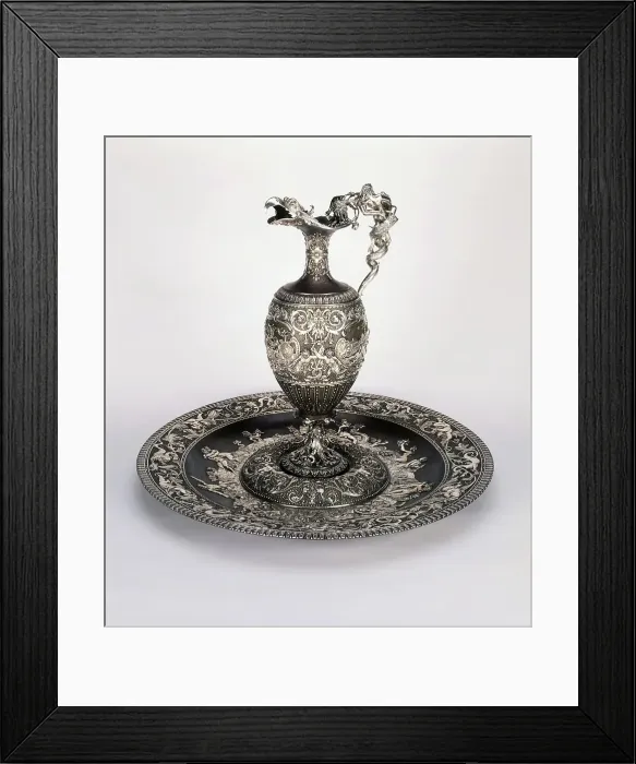Framed Print : Ewer and Basin, about 1870. Creator: Antonio Cortelazzo Framed Print : Ewer and Basin, about 1870. Creator: Antonio Cortelazzo