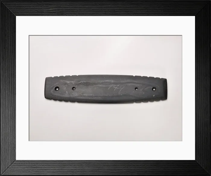 Framed Print : Bar-shaped gorget, 1000 BCE-500 CE. Creator: Unknown Framed Print : Bar-shaped gorget, 1000 BCE-500 CE. Creator: Unknown