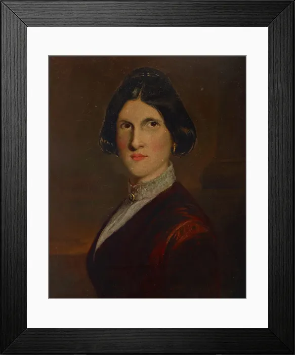 Framed Print : Jane Rimmer (Sister of the Artist), about 1851-1856. Creator: William Rimmer Framed Print : Jane Rimmer (Sister of the Artist), about 1851-1856. Creator: William Rimmer