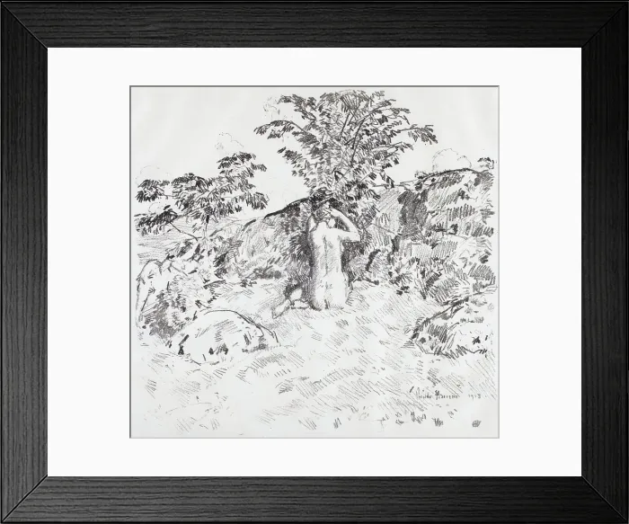 Framed Print : Wild Cherry Tree, 1918. Creator: Frederick Childe Hassam Framed Print : Wild Cherry Tree, 1918. Creator: Frederick Childe Hassam