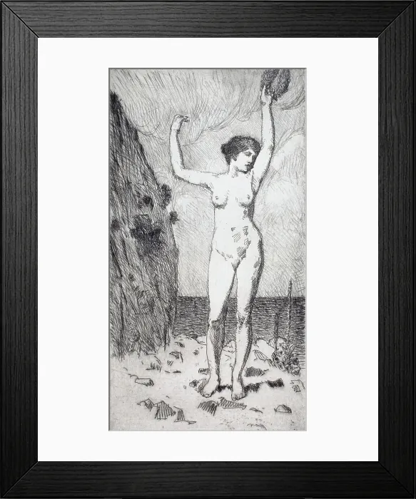 Framed Print : The Laurel Wreath, 1907. Creator: Frederick Childe Hassam Framed Print : The Laurel Wreath, 1907. Creator: Frederick Childe Hassam