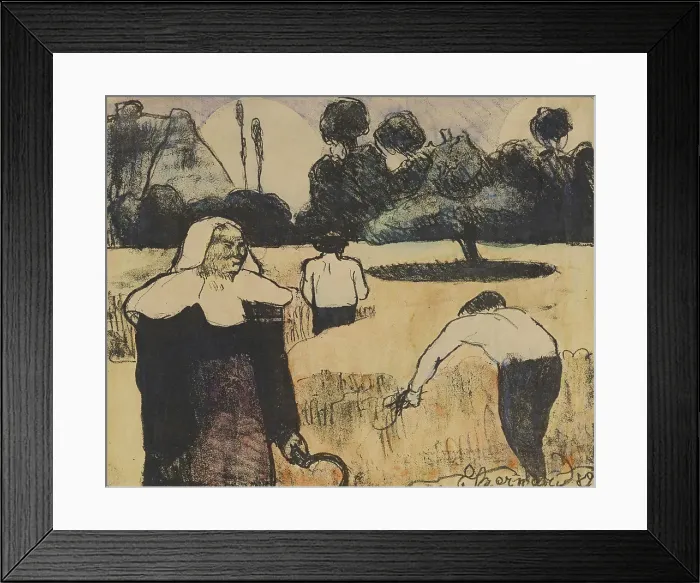 Framed Print : Le moissonneur (The Harvester), 1889. Creator: Emile Bernard Framed Print : Le moissonneur (The Harvester), 1889. Creator: Emile Bernard