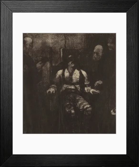 Framed Print : Electrocution (Second State), 1917. Creator: George Wesley Bellows Framed Print : Electrocution (Second State), 1917. Creator: George Wesley Bellows