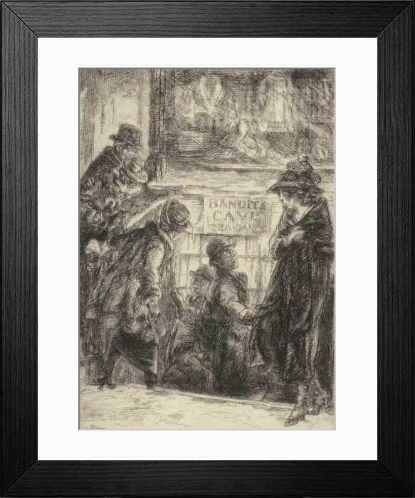 Framed Print : Bandits Cave, 1920. Creator: John Sloan Framed Print : Bandits Cave, 1920. Creator: John Sloan
