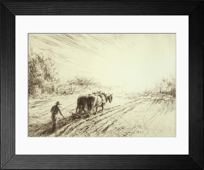 Framed Print : Early Plowing (Spring), 1930. Creator: Kerr Eby Framed Print : Early Plowing (Spring), 1930. Creator: Kerr Eby
