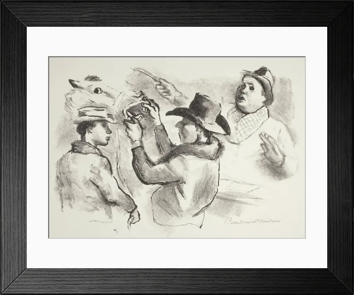 Framed Print : Horse Auction, 1939. Creator: Boardman Robinson