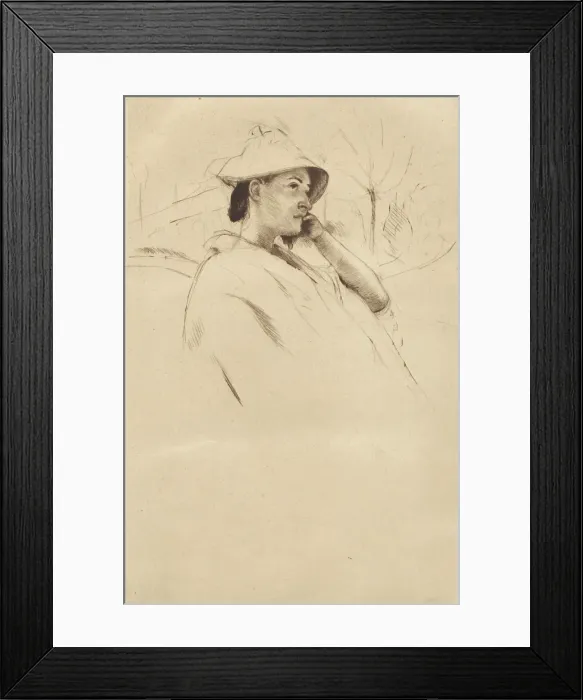 Framed Print : Le Chapeau de Campagne, c1900-1926. Creator: Mary Cassatt Framed Print : Le Chapeau de Campagne, c1900-1926. Creator: Mary Cassatt