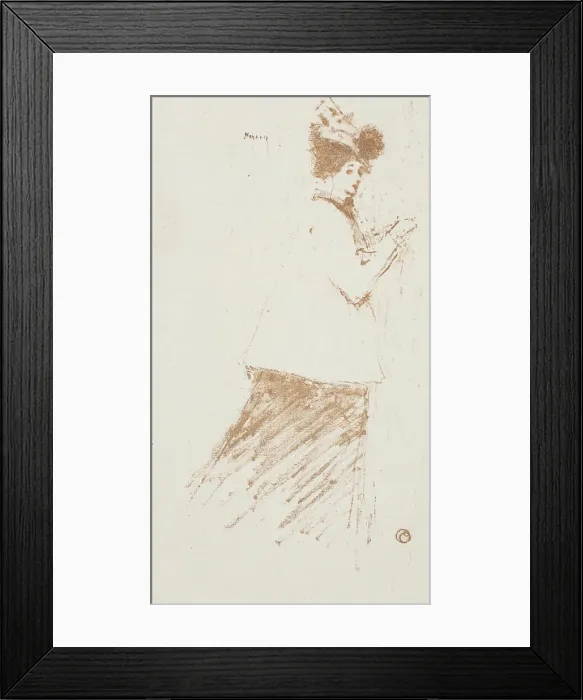 Framed Print : Woman in Cape and Hat, c1900-1925. Creator: Ernest Haskell Framed Print : Woman in Cape and Hat, c1900-1925. Creator: Ernest Haskell