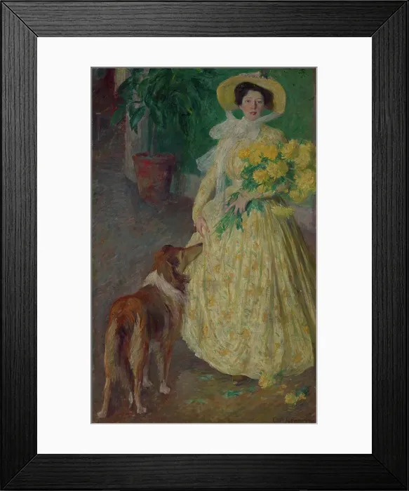 Framed Print : Helene and Bos, about 1900. Creator: Carl Newman Framed Print : Helene and Bos, about 1900. Creator: Carl Newman