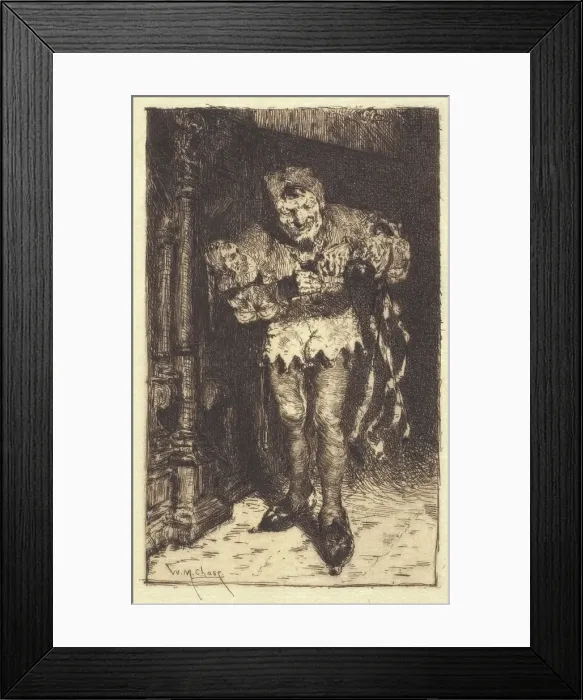 Framed Print : The Court Jester, 1875. Creator: William Merritt Chase Framed Print : The Court Jester, 1875. Creator: William Merritt Chase