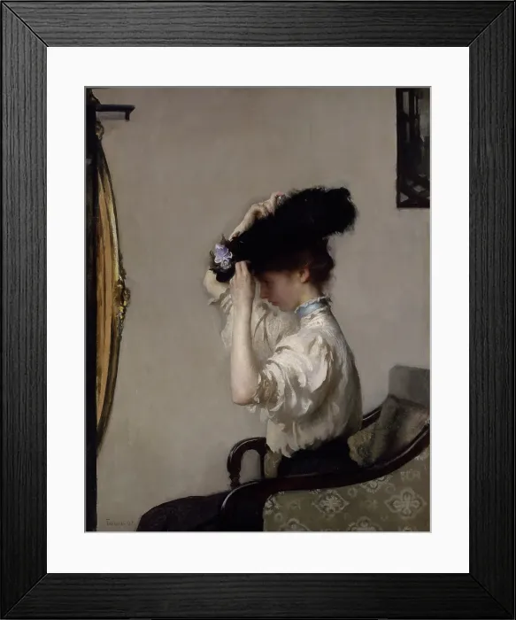 Framed Print : Preparing for the Matinee, 1907. Creator: Edmund Charles Tarbell Framed Print : Preparing for the Matinee, 1907. Creator: Edmund Charles Tarbell