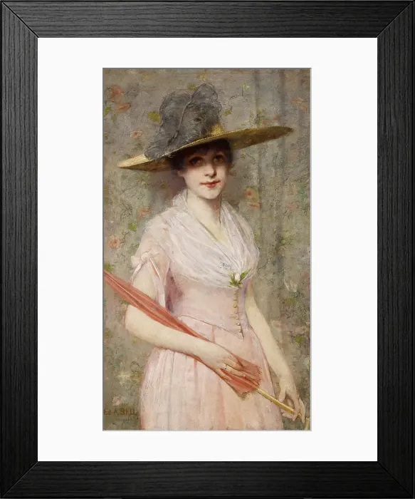 Framed Print : Ready for a Walk, late 1880s. Creator: Edward A Bell Framed Print : Ready for a Walk, late 1880s. Creator: Edward A Bell
