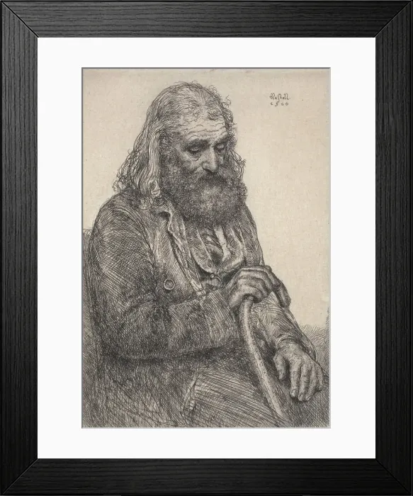 Framed Print : Old Man, Seated, 1910. Creator: Ernest Haskell Framed Print : Old Man, Seated, 1910. Creator: Ernest Haskell