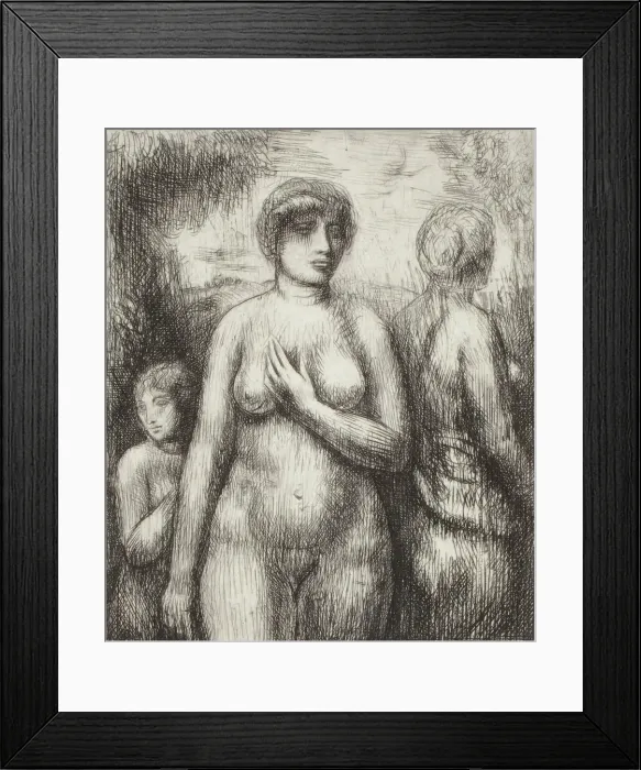 Framed Print : Three Nudes, c1900-1950. Creator: Kenneth Hayes Miller Framed Print : Three Nudes, c1900-1950. Creator: Kenneth Hayes Miller
