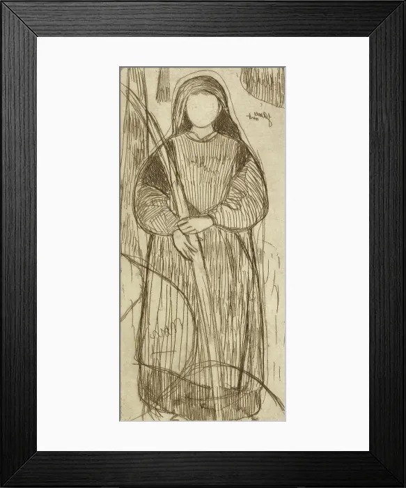 Framed Print : Breton Woman Holding Bundle of Flax, 1893-1894. Creator: Armand Seguin Framed Print : Breton Woman Holding Bundle of Flax, 1893-1894. Creator: Armand Seguin