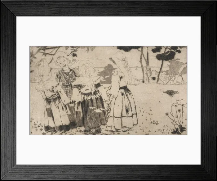 Framed Print : La Ronde de Pont-Aven (The Dance at Pont-Aven), 1891. Creator: Armand Seguin Framed Print : La Ronde de Pont-Aven (The Dance at Pont-Aven), 1891. Creator: Armand Seguin