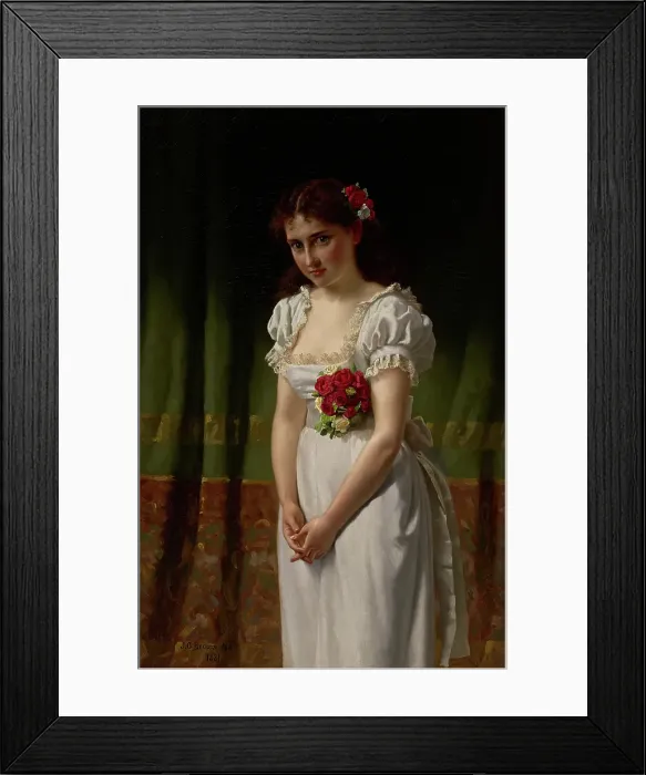 Framed Print : Meditation, 1881. Creator: John George Brown Framed Print : Meditation, 1881. Creator: John George Brown