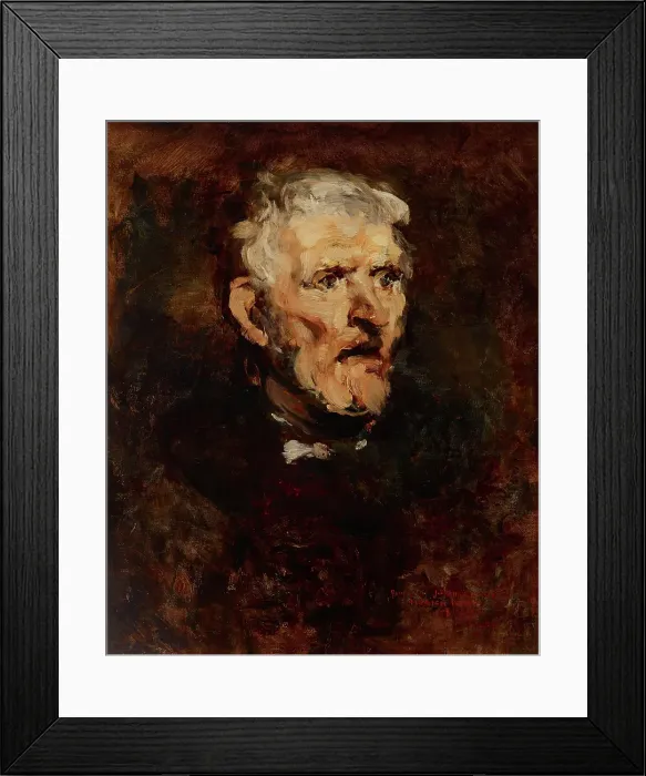 Framed Print : Study of an Old Man, about 1878. Creator: Joseph Frank Currier Framed Print : Study of an Old Man, about 1878. Creator: Joseph Frank Currier