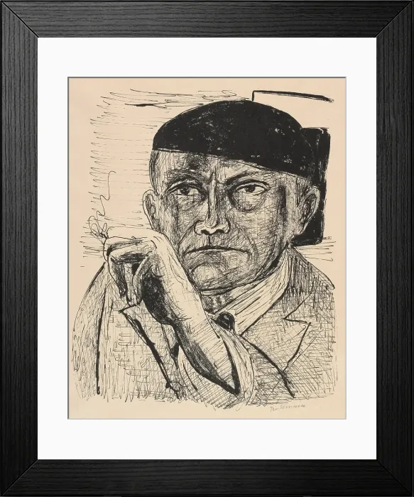 Framed Print : Self-Portrait (Selbstbildnis), 1946. Creator: Max Beckmann Framed Print : Self-Portrait (Selbstbildnis), 1946. Creator: Max Beckmann