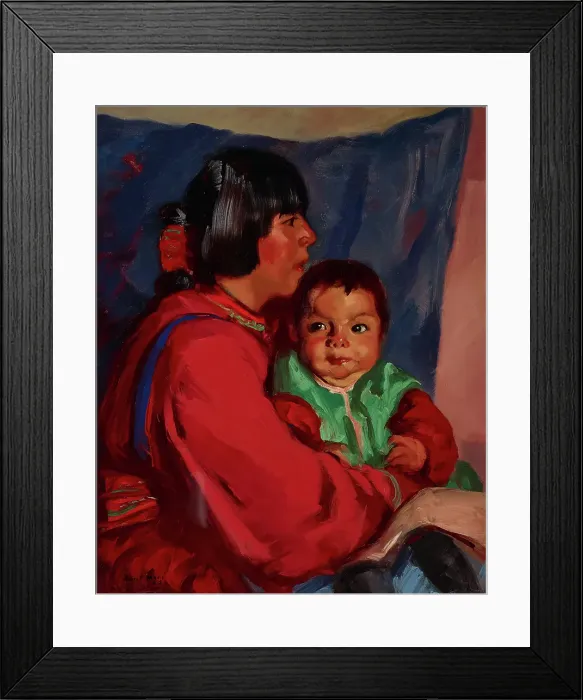 Framed Print : Maria and Baby, 1917. Creator: Robert Henri Framed Print : Maria and Baby, 1917. Creator: Robert Henri