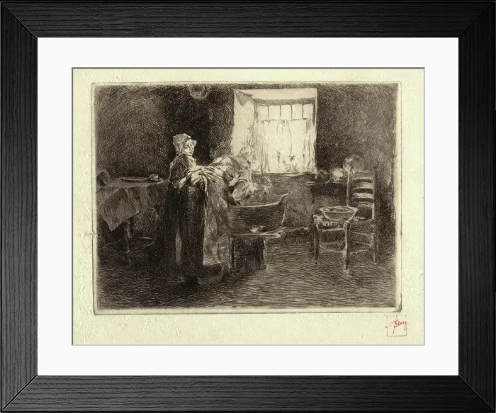 Framed Print : Monday Morning, Holland, 1880-1890. Creator: Robert Frederick Blum Framed Print : Monday Morning, Holland, 1880-1890. Creator: Robert Frederick Blum