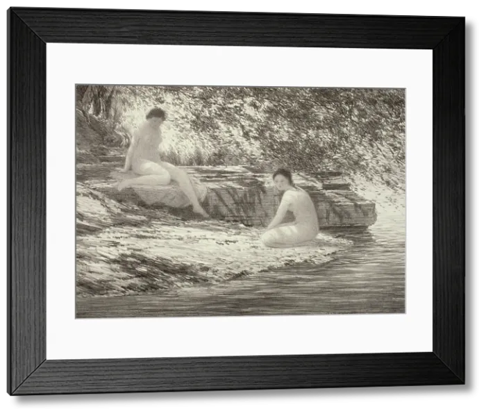 Framed Print : Lake Ladies, 1924. Creator: Bolton Coit Brown Framed Print : Lake Ladies, 1924. Creator: Bolton Coit Brown