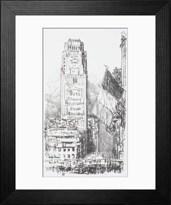 Framed Print : New York Bouquet, 1917. Creator: Frederick Childe Hassam Framed Print : New York Bouquet, 1917. Creator: Frederick Childe Hassam