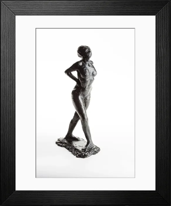 Framed Print : Dancer at Rest, Hands behind her Back, Right Leg Forward, cast 1920. Creator: Edgar Degas Framed Print : Dancer at Rest, Hands behind her Back, Right Leg Forward, cast 1920. Creator: Edgar Degas