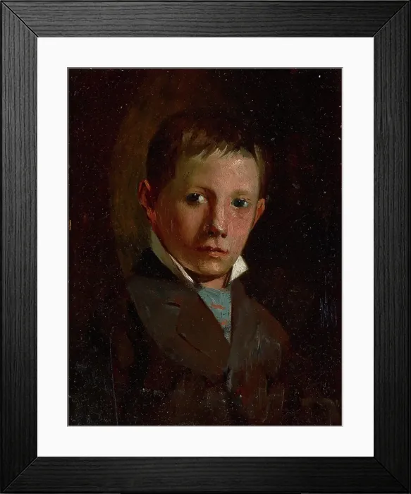Framed Print : Head of a Boy, c1870s.. Creator: John Washington Love Framed Print : Head of a Boy, c1870s.. Creator: John Washington Love
