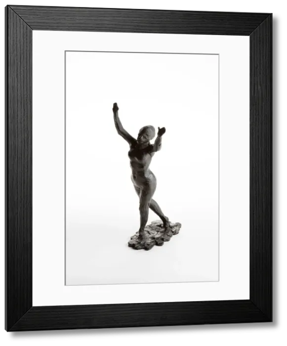 Framed Print : Dancer Moving Forward, Arms Raised, cast in 1920. Creator: Edgar Degas Framed Print : Dancer Moving Forward, Arms Raised, cast in 1920. Creator: Edgar Degas