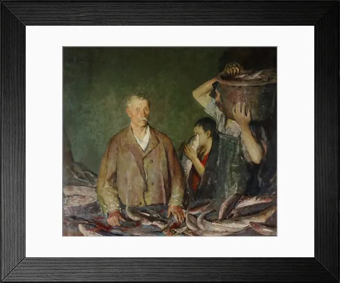 Framed Print : Provincetown Fisherman (Cleaning Fish), about 1912. Creator: Charles Webster Hawthorne Framed Print : Provincetown Fisherman (Cleaning Fish), about 1912. Creator: Charles Webster Hawthorne
