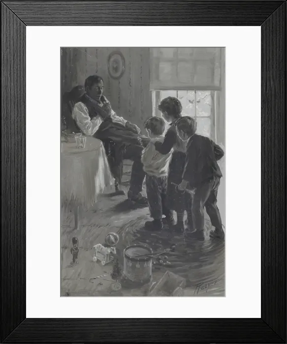 Framed Print : Frontispiece for James Whitcomb Riley's A Defective Santa Clause, 1904. Creator: Charles Mark Relyea. Frontispiece for James Whitcomb Riley's A Defective Santa Clause, 1904. Creator: Charles Mark Relyea Framed Print : Frontispiece for James Whitcomb Riley's A Defective Santa Clause, 1904. Creator: Charles Mark Relyea. Frontispiece for James Whitcomb Riley's A Defective Santa Clause, 1904. Creator: Charles Mark Relyea
