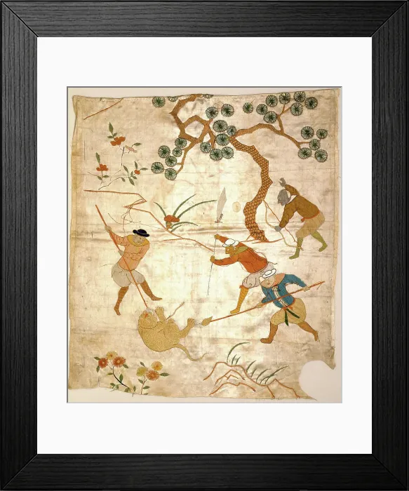 Framed Print : Fragment of Picture, Early Edo (1600-1688). Creator: Unknown Framed Print : Fragment of Picture, Early Edo (1600-1688). Creator: Unknown