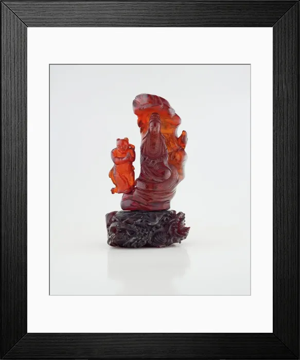 Framed Print : Guanyin and Attendants, 18th century. Creator: Unknown Framed Print : Guanyin and Attendants, 18th century. Creator: Unknown