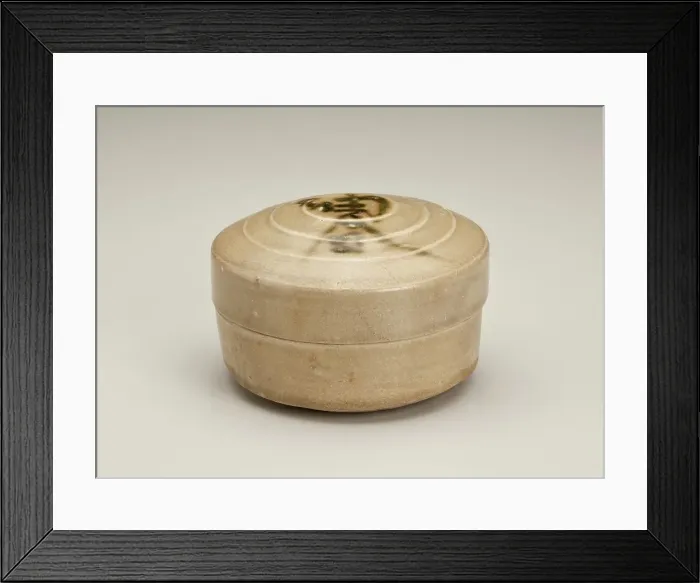 Framed Print : Circular box inscribed lotion box, 800s. Creator: Unknown. Circular box inscribed lotion box, 800s. Creator: Unknown Framed Print : Circular box inscribed lotion box, 800s. Creator: Unknown. Circular box inscribed lotion box, 800s. Creator: Unknown