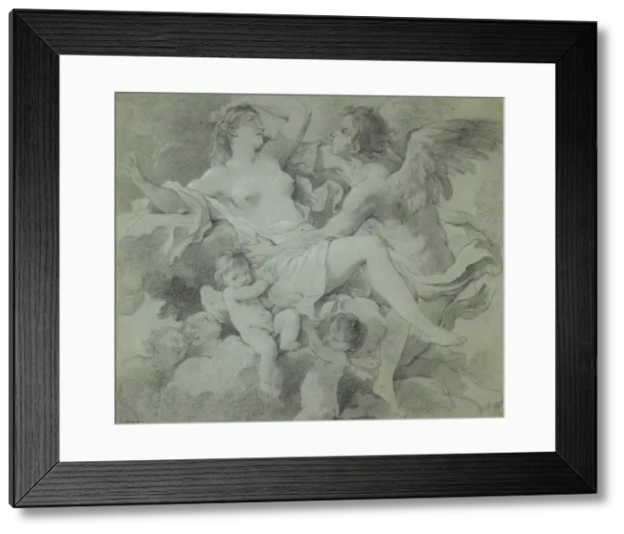Framed Print : Boreas and Orithyia, about 1741. Creator: Charles-Joseph Natoire Framed Print : Boreas and Orithyia, about 1741. Creator: Charles-Joseph Natoire