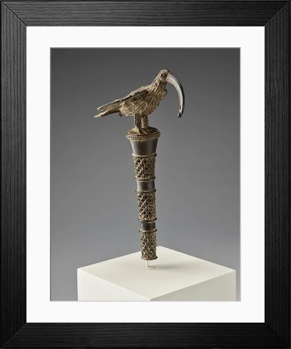 Framed Print : Staff with bird figure, mid-18th century to mid-19th century. Creator: Unknown Framed Print : Staff with bird figure, mid-18th century to mid-19th century. Creator: Unknown