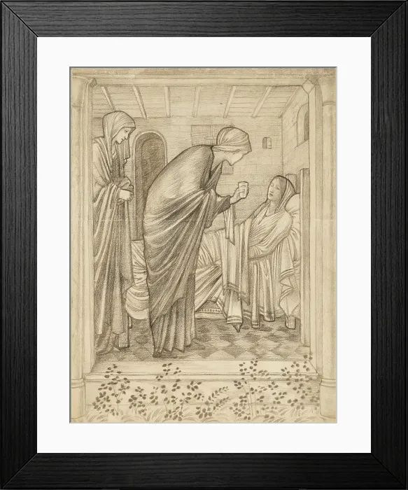 Framed Print : Visiting the Sick. Creator: Sir Edward Coley Burne-Jones Framed Print : Visiting the Sick. Creator: Sir Edward Coley Burne-Jones