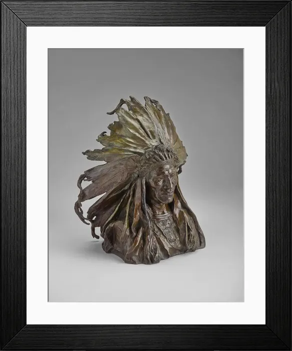 Framed Print : Chief Blackbird, Ogalalla Sioux. Creator: Adolph Alexander Weinman Framed Print : Chief Blackbird, Ogalalla Sioux. Creator: Adolph Alexander Weinman