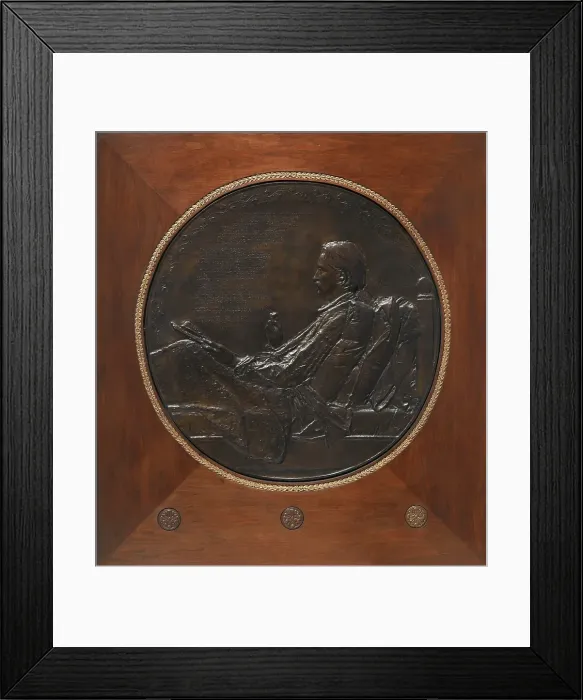 Framed Print : Robert Louis Stevenson, 1887-1888. Creator: Augustus Saint-Gaudens Framed Print : Robert Louis Stevenson, 1887-1888. Creator: Augustus Saint-Gaudens