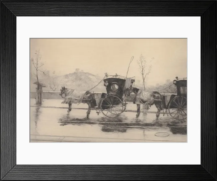 Framed Print : Sous la Pluie, 1906. Creators: Jean Francois Raffaelli, Jean-Francois Raffaelli Framed Print : Sous la Pluie, 1906. Creators: Jean Francois Raffaelli, Jean-Francois Raffaelli