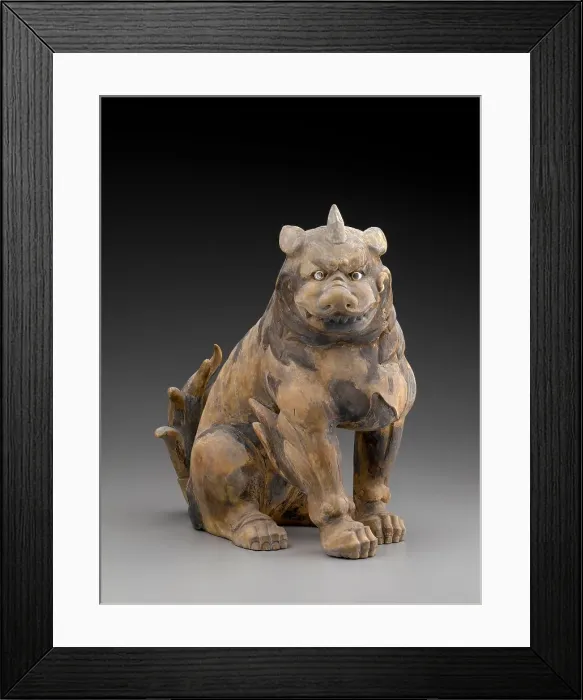 Framed Print : Komainu, about 1450. Creator: Unknown