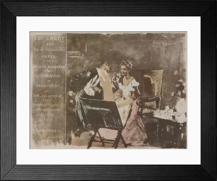 Framed Print : Ed. Sagot Estampes Modernes, 1894. Creator: Alexandre Lunois Framed Print : Ed. Sagot Estampes Modernes, 1894. Creator: Alexandre Lunois