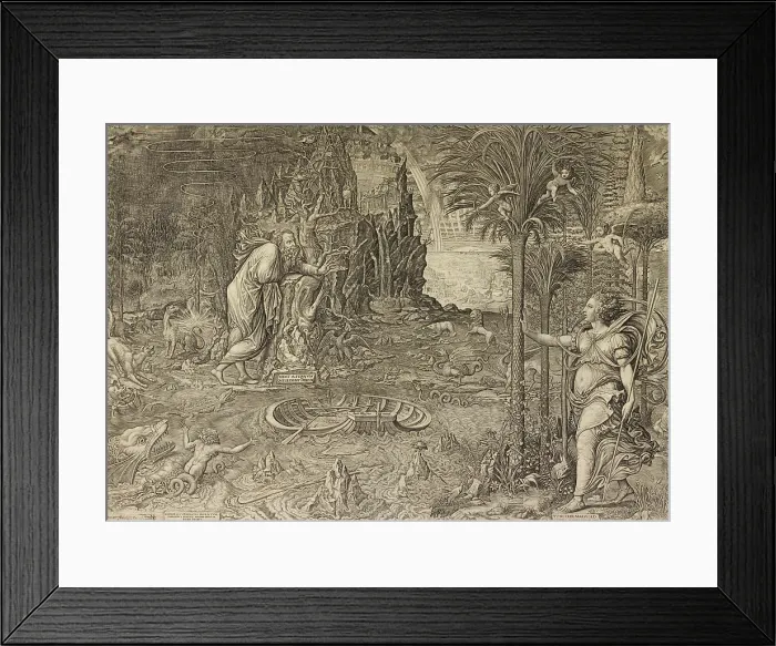 Framed Print : Allegory of Life (Dream of Raphael), 1561. Creator: Giorgio Ghisi Framed Print : Allegory of Life (Dream of Raphael), 1561. Creator: Giorgio Ghisi