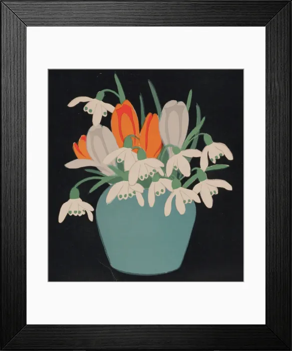 Framed Print : Snowdrops and Crocuses, 1922. Creator: John Hall Thorpe Framed Print : Snowdrops and Crocuses, 1922. Creator: John Hall Thorpe