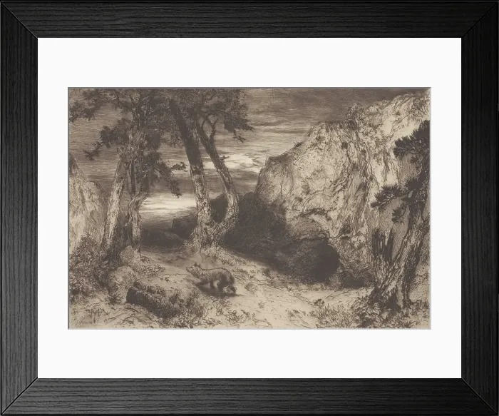 Framed Print : Twilight in Arizona, 1880. Creator: Thomas Moran Framed Print : Twilight in Arizona, 1880. Creator: Thomas Moran