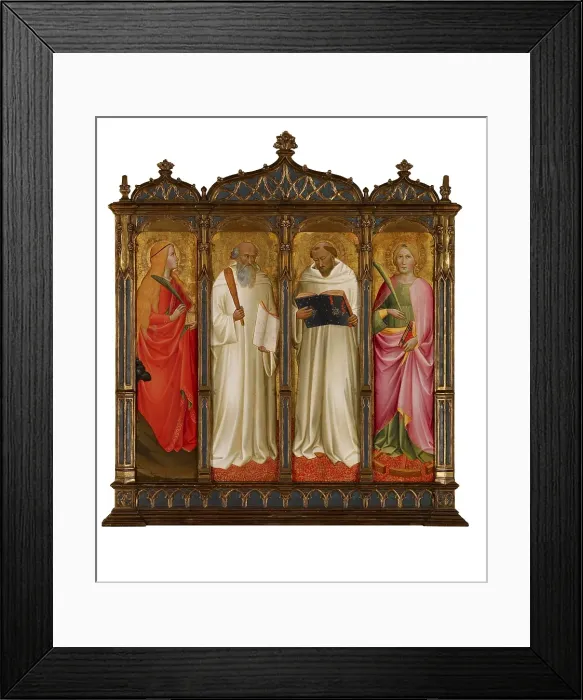 Framed Print : St Mary Magdalene, St Benedict, St Bernard of Clairveaux and St Catherine of Alexandria, 1387-1388. Creator: Agnolo Gaddi Framed Print : St Mary Magdalene, St Benedict, St Bernard of Clairveaux and St Catherine of Alexandria, 1387-1388. Creator: Agnolo Gaddi