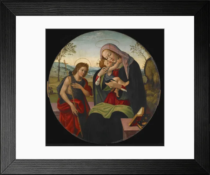 Framed Print : Madonna and Child with St John the Baptist, about 1510. Creator: Sandro Botticelli Framed Print : Madonna and Child with St John the Baptist, about 1510. Creator: Sandro Botticelli