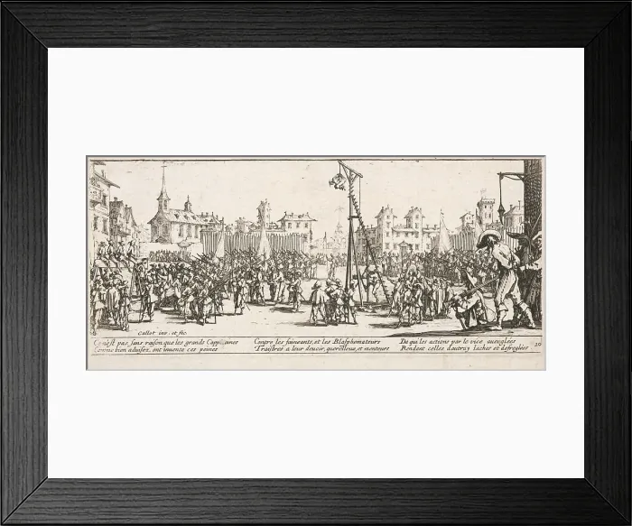 Framed Print : L'Estrapade (The Strapado), 1633. Creator: Jacques Callot. L'Estrapade (The Strapado), 1633. Creator: Jacques Callot Framed Print : L'Estrapade (The Strapado), 1633. Creator: Jacques Callot. L'Estrapade (The Strapado), 1633. Creator: Jacques Callot